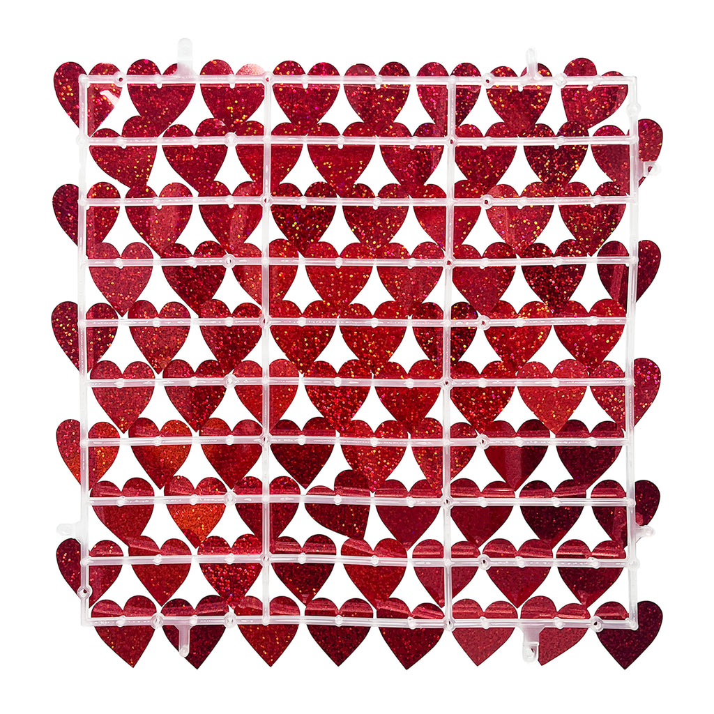Red Heart Laser Wall Art 30x30cm – Romantic Valentine’s Day Wall Decor for Bedroom, Door & Home