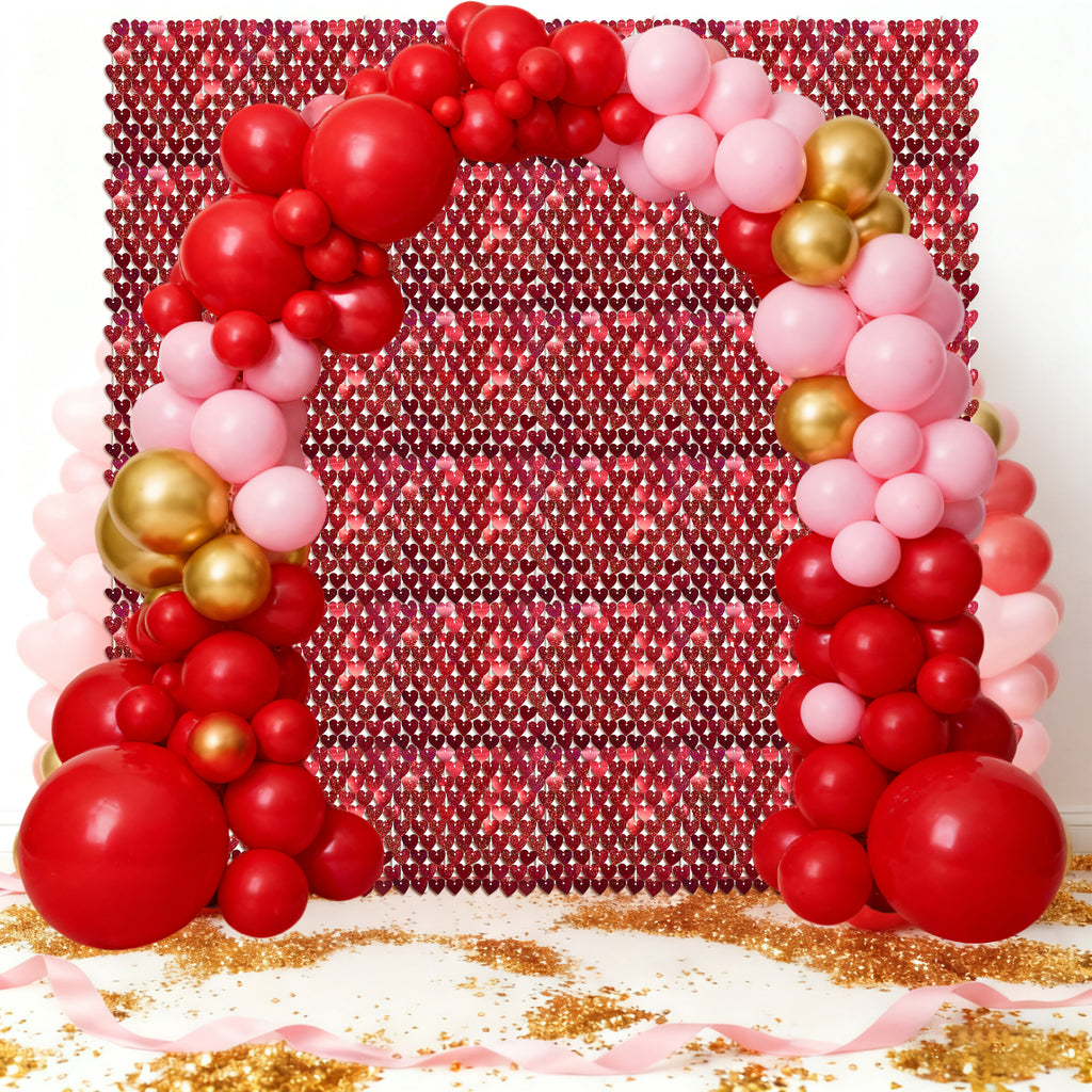 Red Heart Laser Wall Art 30x30cm – Romantic Valentine’s Day Wall Decor for Bedroom, Door & Home