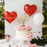 Valentine Cake Topper 10x12.5cm – Festive 'Valentine’s Day' Dessert Decoration for Cakes & Cupcakes
