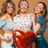 8-Pack Assorted Valentine Paper Glasses – Fun Heart & Love-Themed Party Eyewear for Kids & Adults
