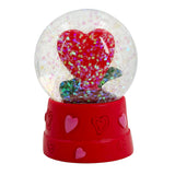 Love Water Globe 4.5x4.5x6.5cm – Romantic Snow Globe with Heart & Glitter for Valentine’s Keepsake