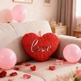 Red Love Cushion 40cm – Extra Large Heart Pillow for Bold Romantic Statement & Gifting