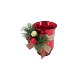 15cm Decorated Red Glass Votive Candle Holder - Holiday & Home Décor