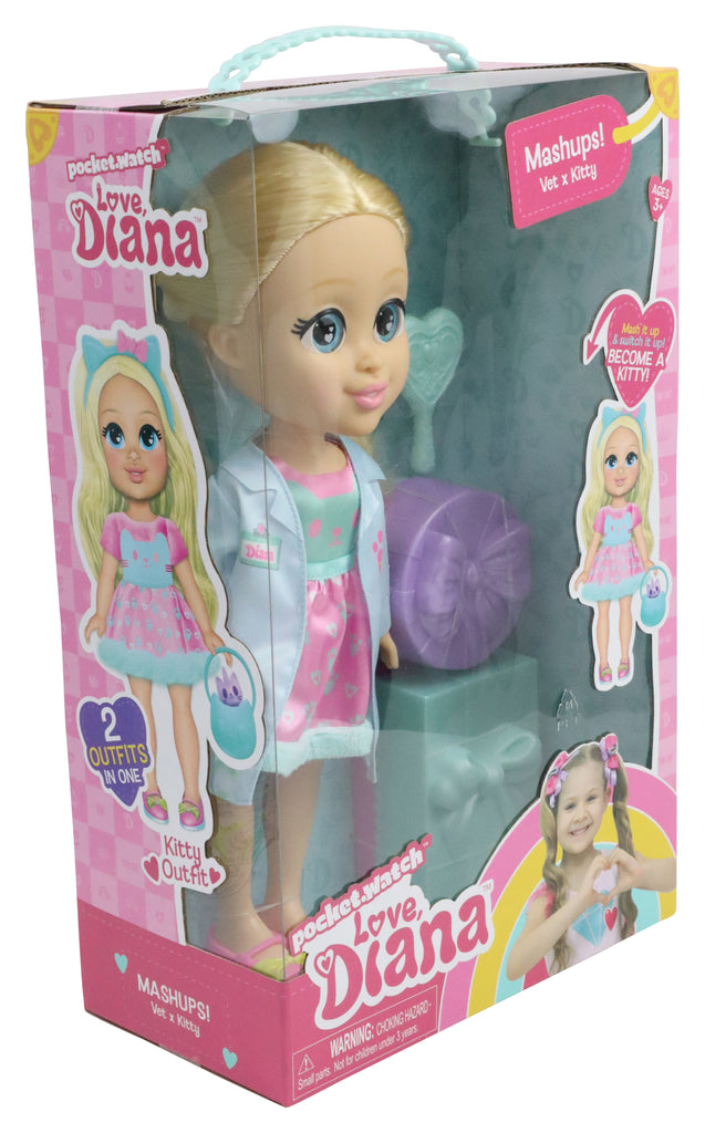 Love Diana Doll Mashup Vet/Kitty S3 13In