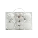 Designer Baubles Gift Set White 4 & 8cm Mixed 20Pcs/Box
