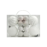 Designer Baubles Gift Set White 4 & 8cm Mixed 20Pcs/Box