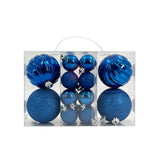 Designer Baubles Gift Set Blue 4 & 8cm Mixed 20Pcs/Box