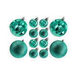 Designer Baubles Gift Set Turquoise 4 & 8cm Mixed 20Pcs/Box