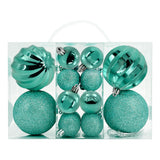 Designer Baubles Gift Set Turquoise 4 & 8cm Mixed 20Pcs/Box