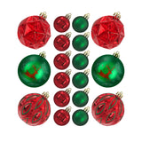 Designer Baubles Gift SetRed/Green 4 & 8cm Mixed 30Pcs/Box