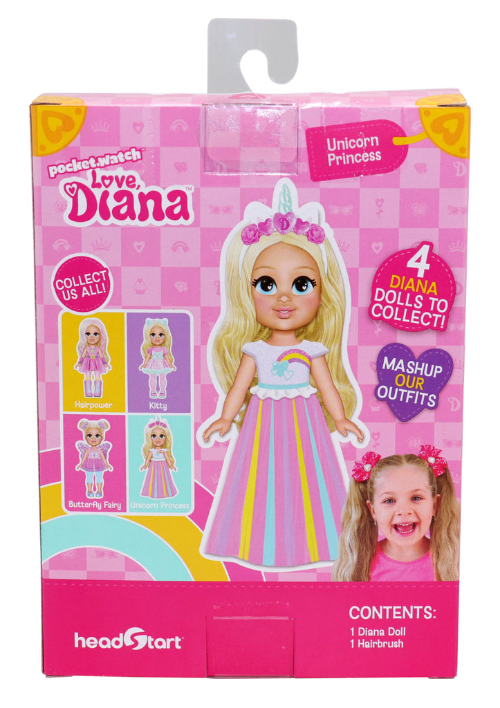 Love Diana Doll Unicorn Princess S3 6In