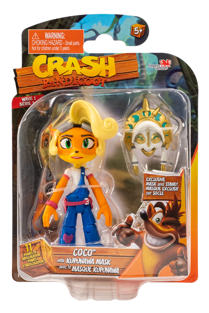 Crash Bandicoot Action Figure 4.5In 5Asst