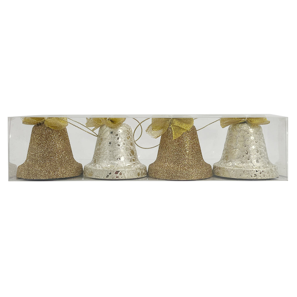 Hanging Bells Gold 6cm 4Pcs/Box