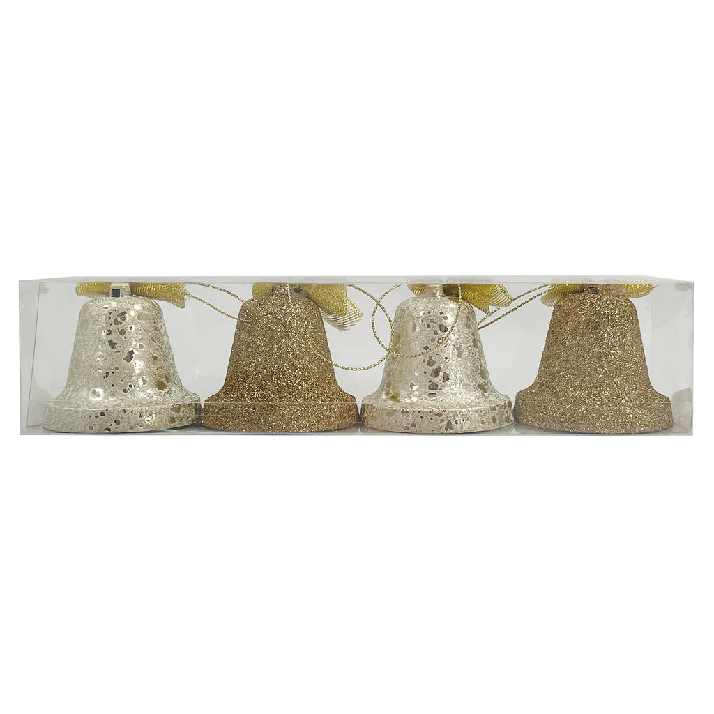 Hanging Bells Gold 6cm 4Pcs/Box