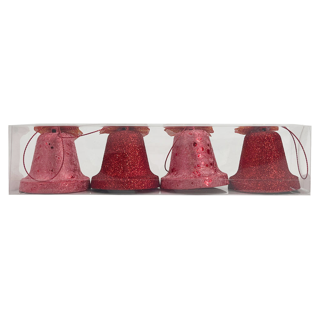Hanging Bells Red 6cm 4Pcs/Box