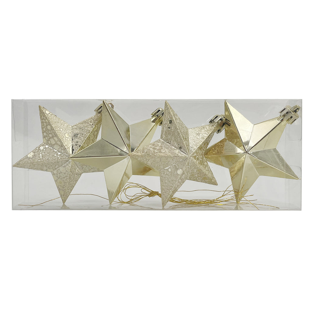 Hanging Stars Gold 8cm 4Pcs/Box