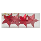 Hanging Stars Red 8cm 4Pcs/Box