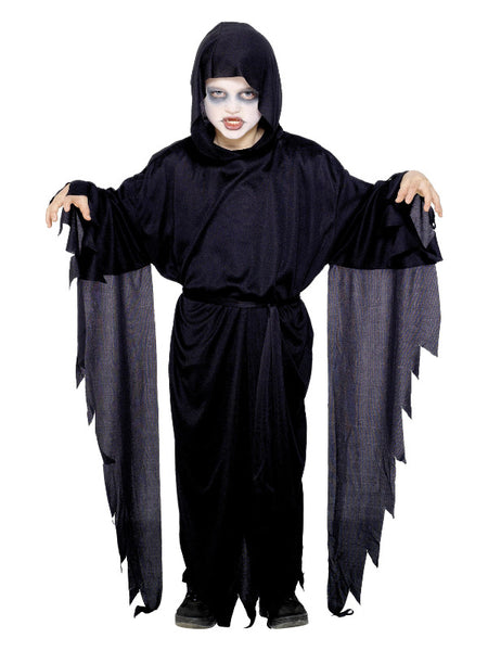 Screamer Ghost Robe by Smiffys in Black for Boy 4-6Y
