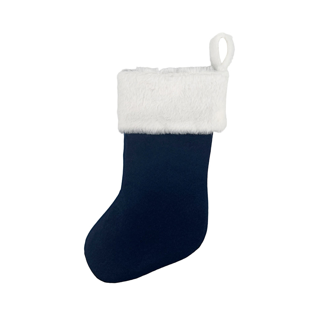 Stocking with Reindeer Blue/Silver 40cm