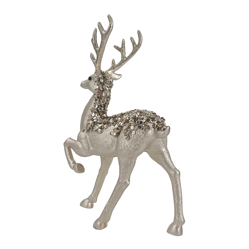Deluxe Reindeer Decoration Champagne Gold 22x10x33cm