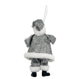 Standing Santa Decoration Silver 18cm