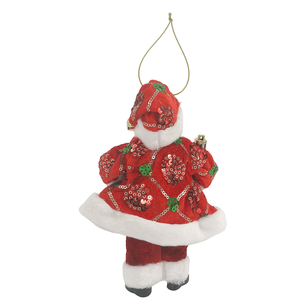 Standing Santa Decoration Red 18cm