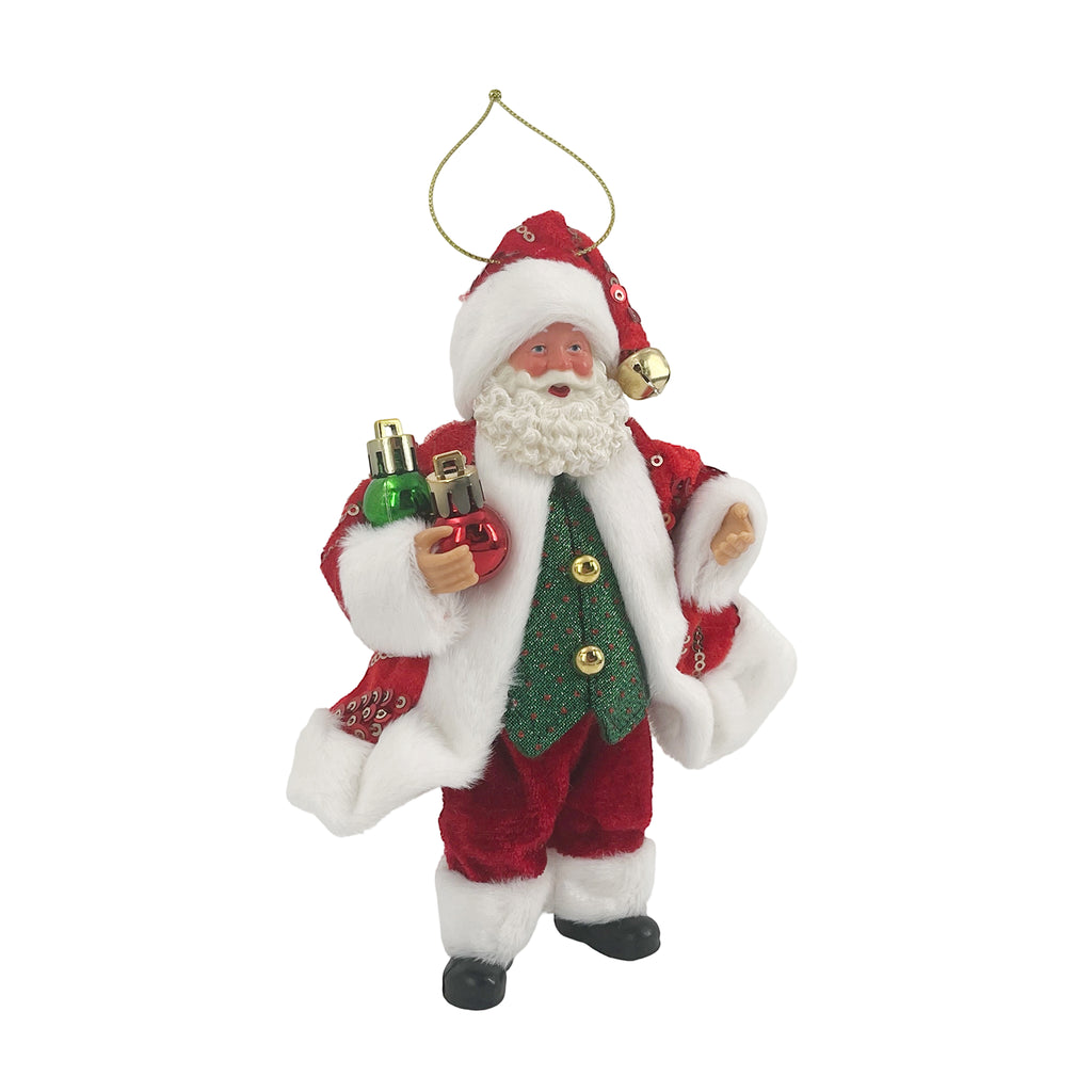 Standing Santa Decoration Red 18cm