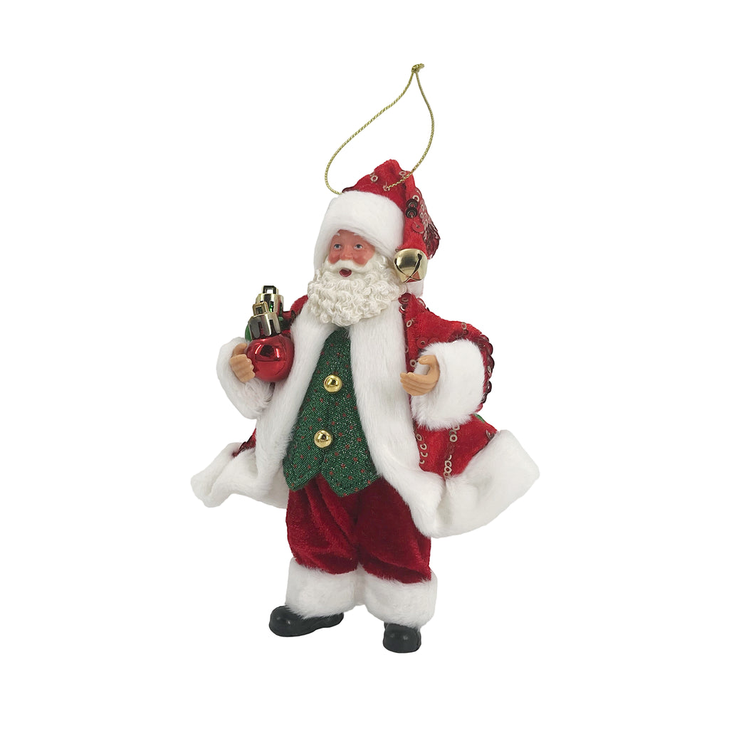 Standing Santa Decoration Red 18cm