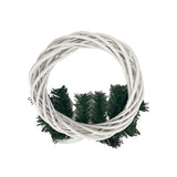 Rattan Wreath White 25cm