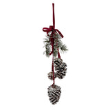 Hanging Pinecones White 50cm