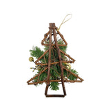 Hanging Rattan Tree Gold 23x6x30cm