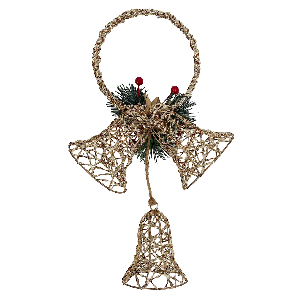 Hanging Bells Gold 25x10x40cm