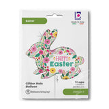 25" Spring Flower Easter Bunny Foil Balloon