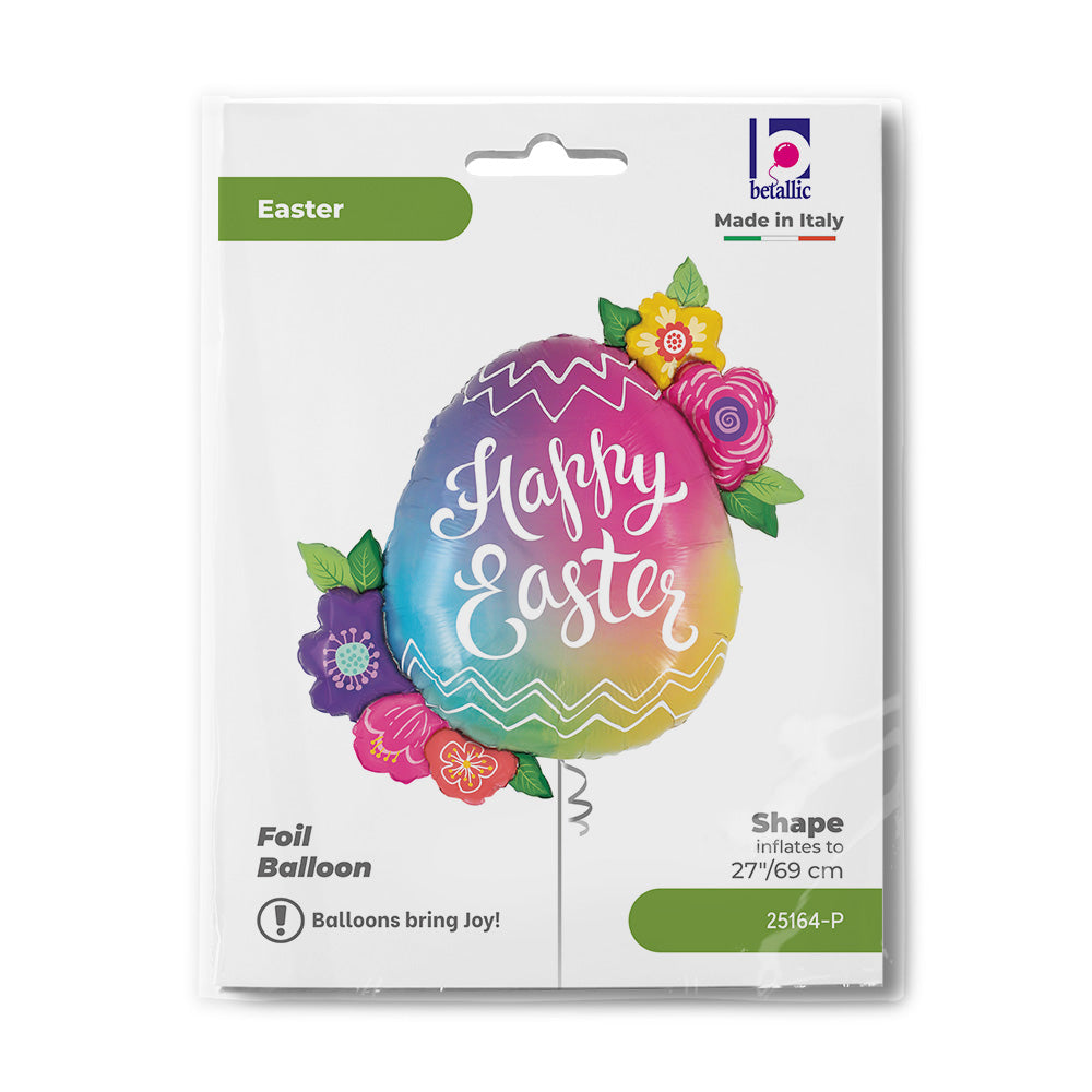 27" Easter Egg Flowers Foil Balloon