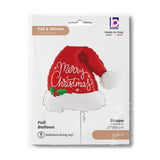 27" Foil Balloon Christmas Santa Hat