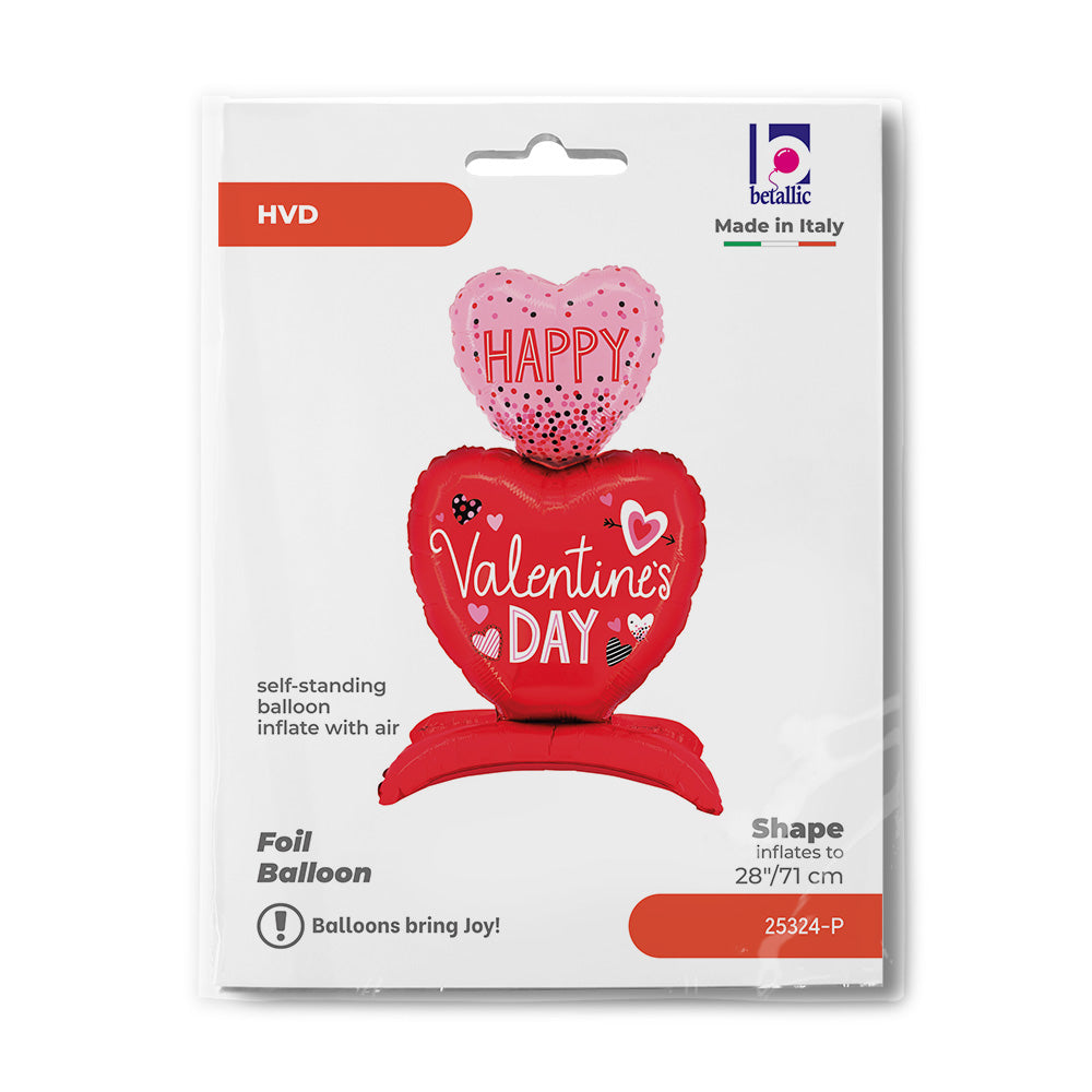 28" Standups Valentine Heart Foil Balloon