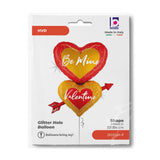 33" Be Mine Valentine Heart Arrow Foil Balloon