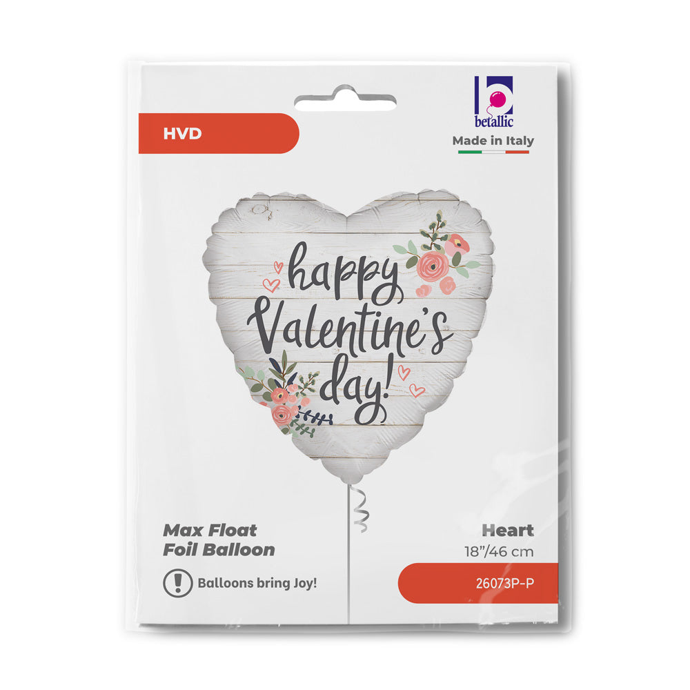 18" Rustic Valentine Foil Balloon