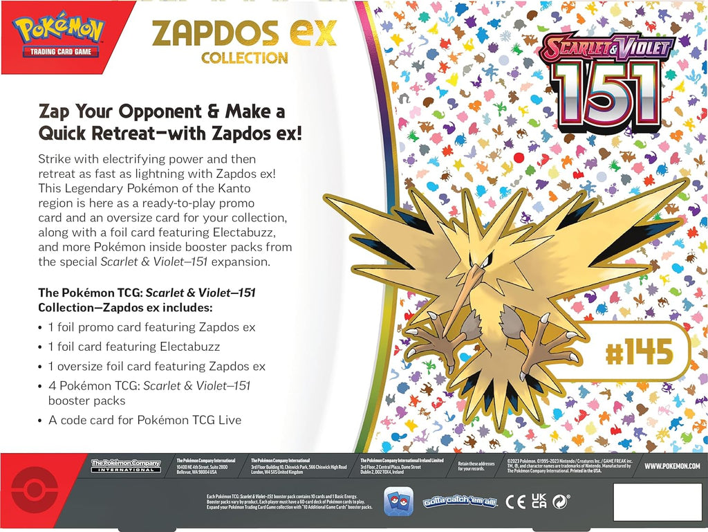 Pokémon TCG: Scarlet & Violet 151 (SV3.5) - Zapdos Ex Box