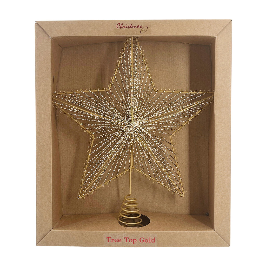 Star Tree Top Gold 35x10x40cm