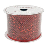 Christmas Mesh Ribbon Red 6.3cmx10 yards