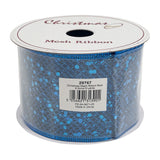 Christmas Mesh Ribbon Blue 6.3cmx10 yards