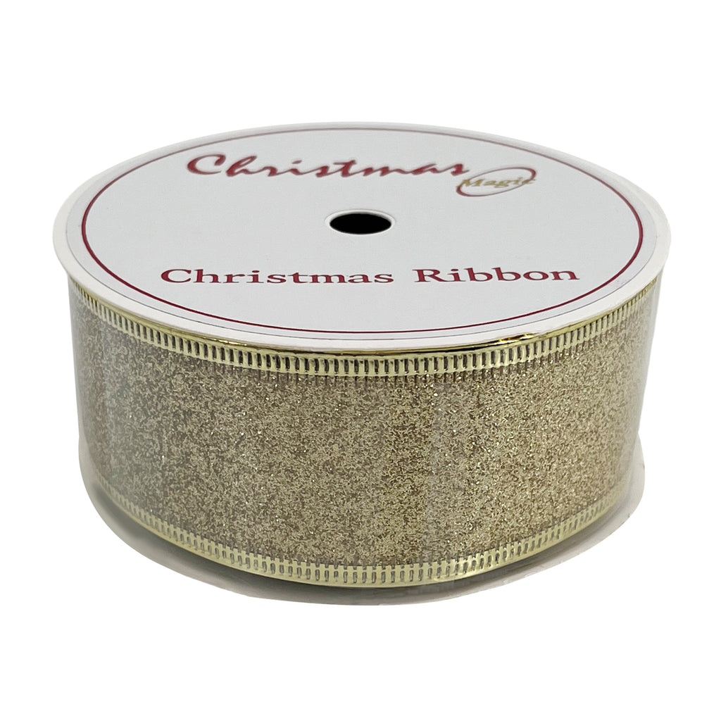 Christmas Ribbon Gold 3.8cmx10 yards