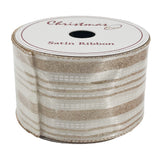 Christmas Satin Ribbon Gold 6.3cmx10 yards