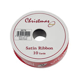 Christmas Satin Ribbon Red 1.7cmx10 yards