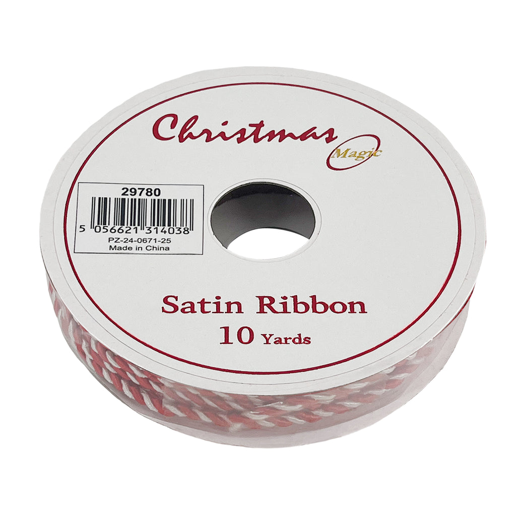 Christmas Rope White/Red 0.15cmx10 yards