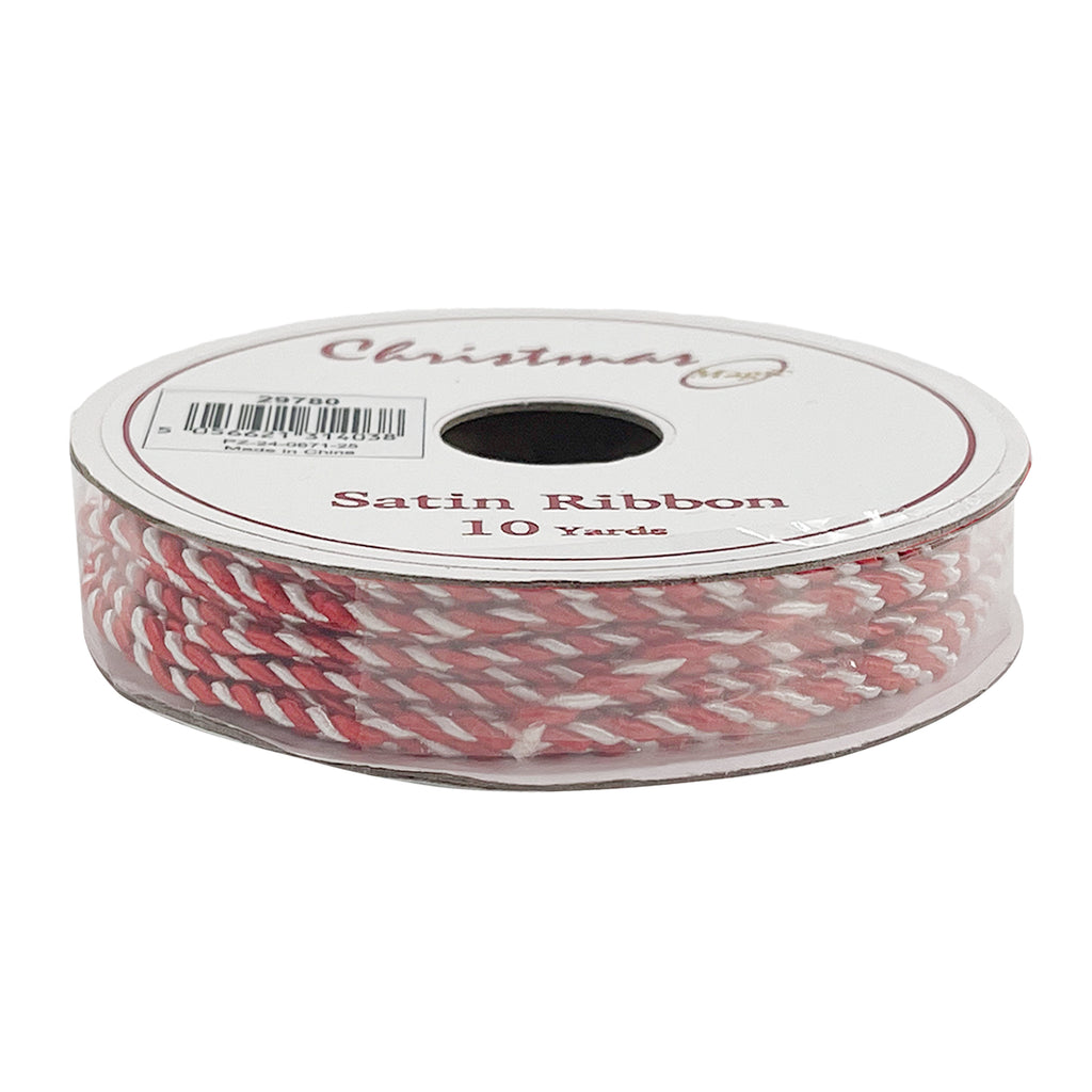 Christmas Rope White/Red 0.15cmx10 yards