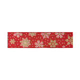 Christmas Linen Ribbon Red 6.3cmx10 yards