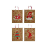 Rustic Cheer Kraft Bags Asst. Large 26x12x32cm 4Pcs/Pk