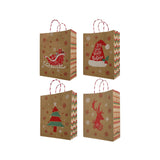 Rustic Cheer Kraft Bags Asst. Large 26x12x32cm 4Pcs/Pk